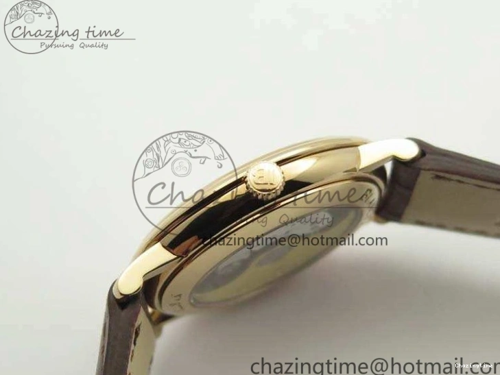 0309 Villeret 6651 RG ZF 1:1 Best Edition White Dial On Brown Leather Strap A Unique 8097